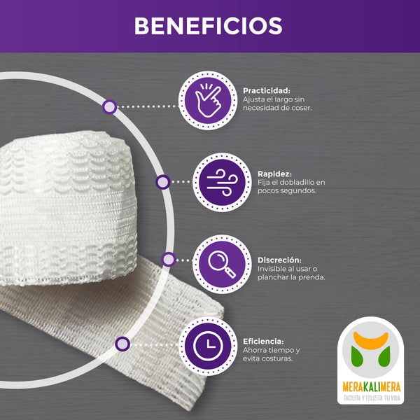 Cinta Autohadesivas para Ropa X8