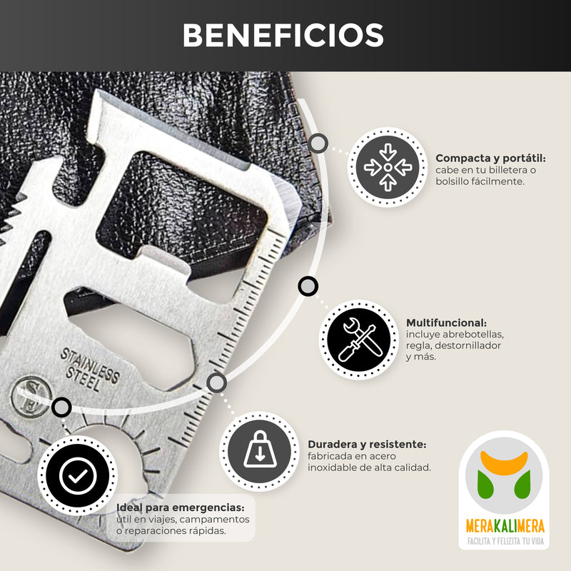 Tarjeta Multiherramienta 11 en 1