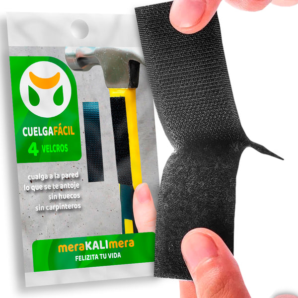 Velcro Stick Rectangular Cuelga Fácil 4 Unidades