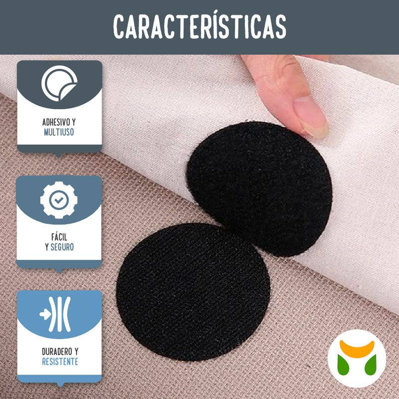 Velcro Stick Redondo Cuelga Fácil 4 Unidades