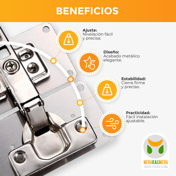 Bisagra Reforzada con Placa de Reparación X4