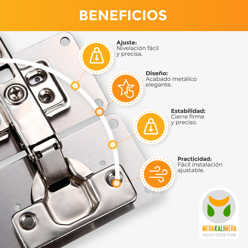 Bisagra Reforzada con Placa de Reparación X4