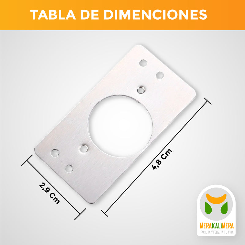 Bisagra Reforzada con Placa de Reparación X4
