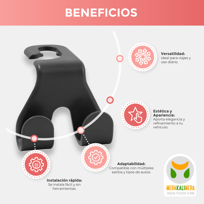 Gancho Organizador para Reposacabeza de Carro