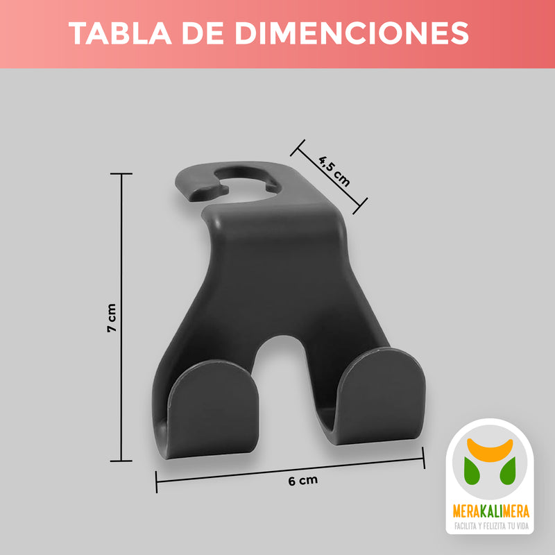 Gancho Organizador para Reposacabeza de Carro