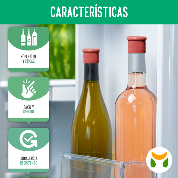 Tapa para Vino Fresh Silicona x5