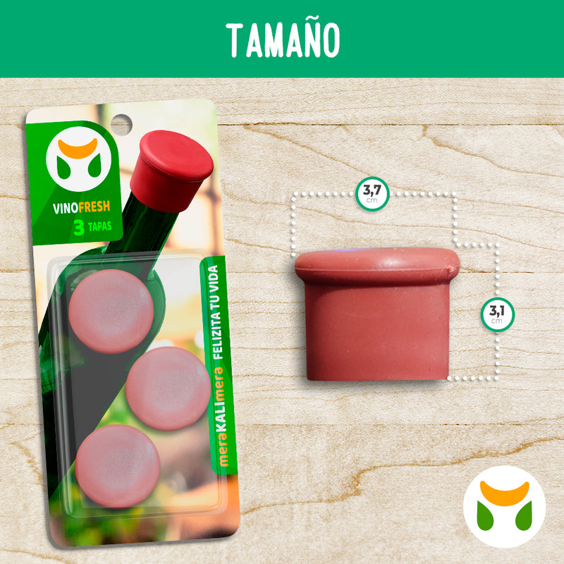 Tapa para Vino Fresh Silicona x5