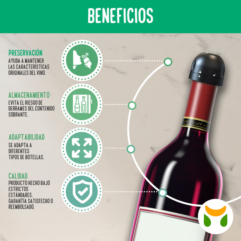 Tapon de Botella Con Cierre Hermetico X5