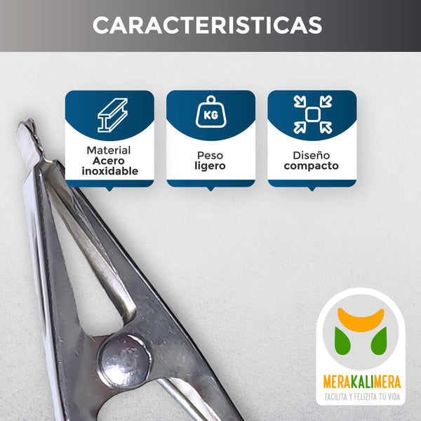 Gancho Pinza de Ropa Metalico X6
