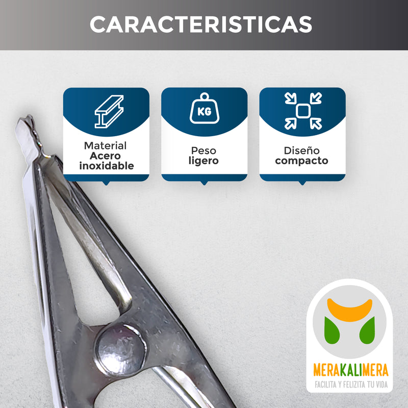 Gancho Pinza de Ropa Metalico X6