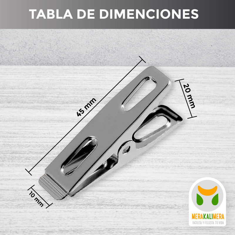 Gancho Pinza de Ropa Metalico X6