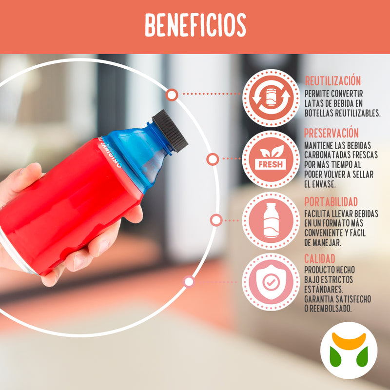 Tapa botella para Latas, Tapafacil X2