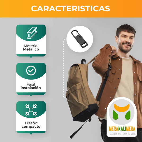 Deslizador de Cremallera Métalico X6