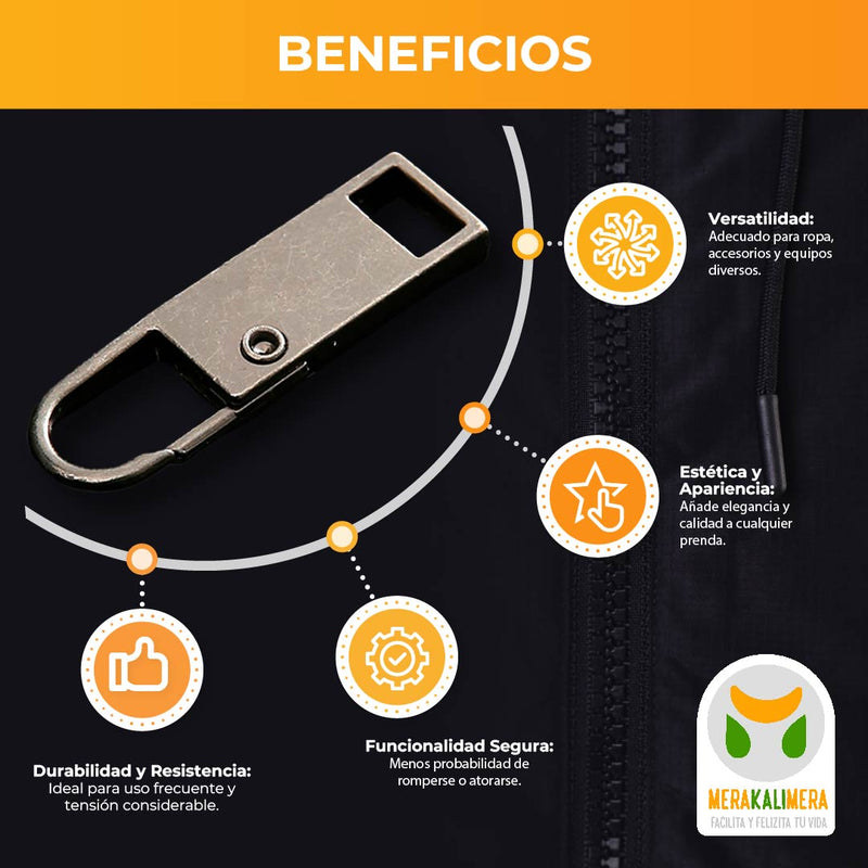 Deslizador de Cremallera Métalico X6