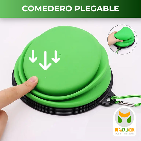Comedero Plegable Silicona Perro X2