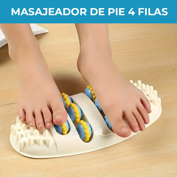 Masajeador de Pies 4 Filas Rodillos Relax