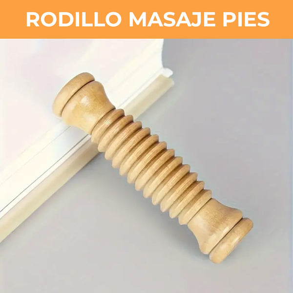 Rodillo Masaje Pies de Madera
