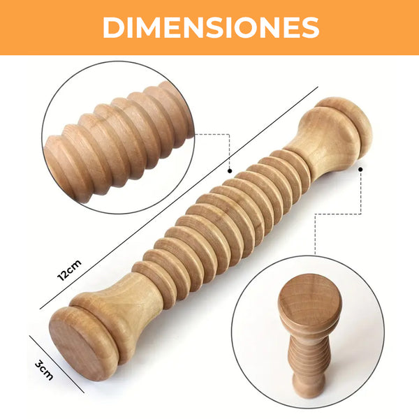 Rodillo Masaje Pies de Madera