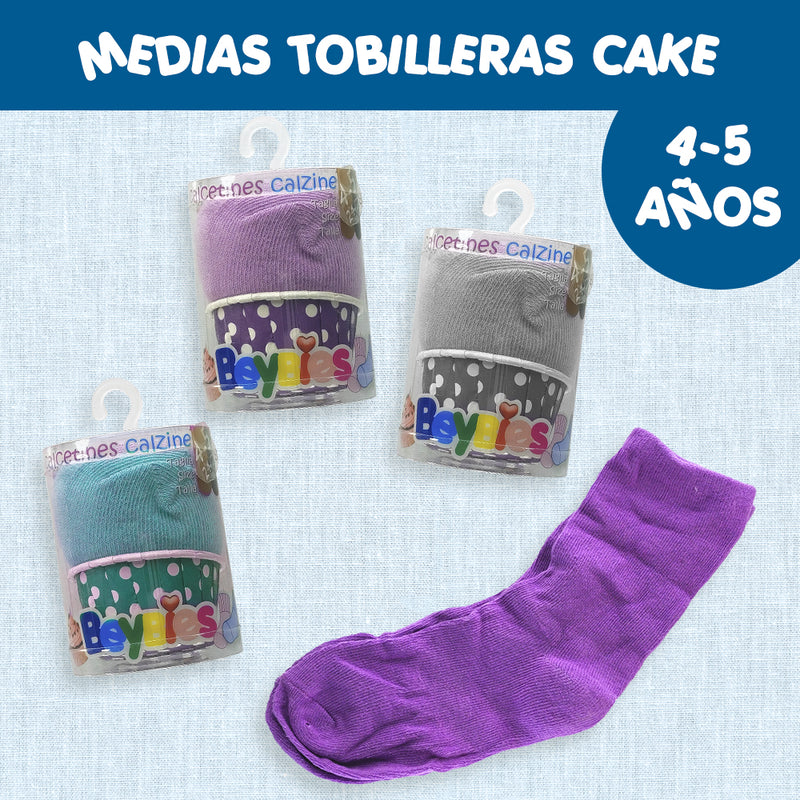 MEDIAS TOBILLERA-CAKE 4-5 AÑOS
