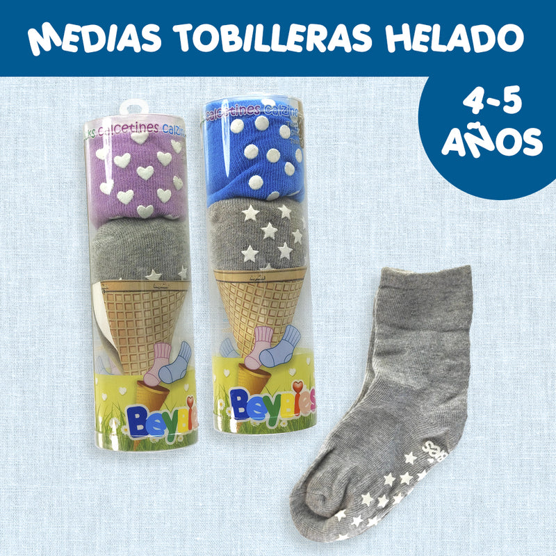 MEDIAS TOBILLERAS-HELADO 4-5 AÑOS
